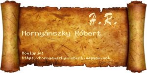 Hornyánszky Róbert névjegykártya